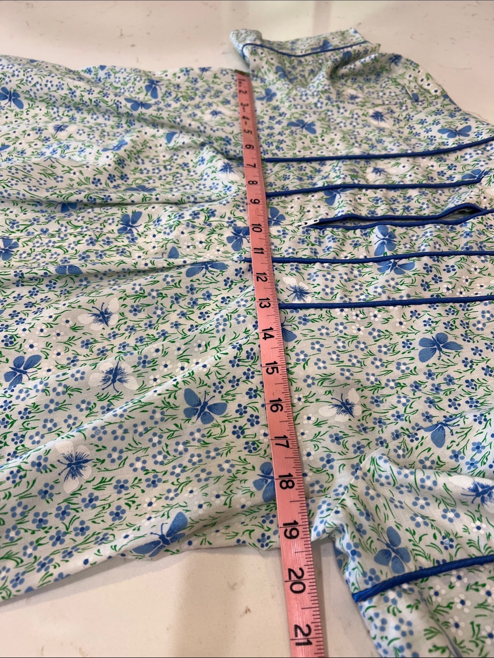 Vintage Loungees Floral Butterfly Zip Front Housecoat Hostess Lounge Maxi Dress - Picture 8 of 9